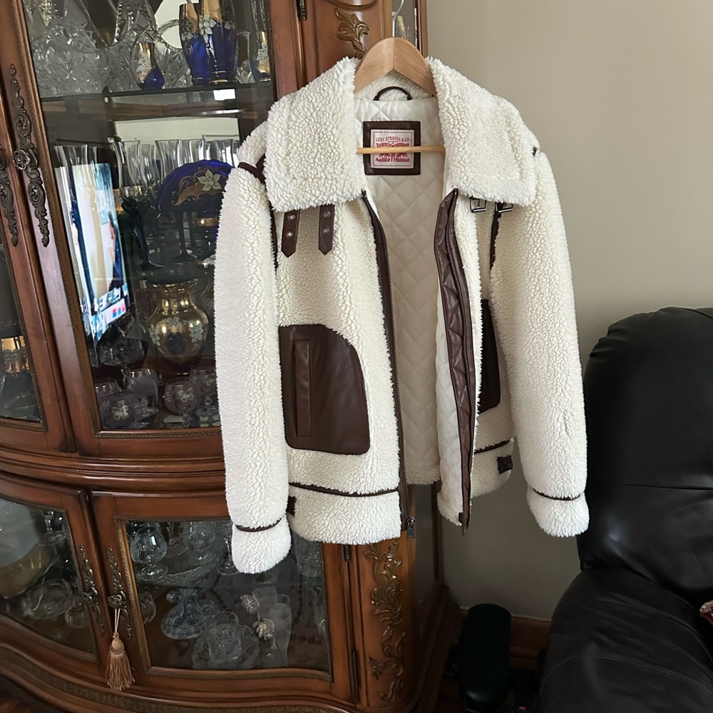 Levi's Quilted Jacket with Brown Trim